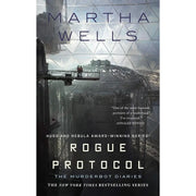 Seven paperback books from The Murderbot Diaries collection by Martha Wells, featuring sci-fi fiction covers in a Tor Books Ltd set.
