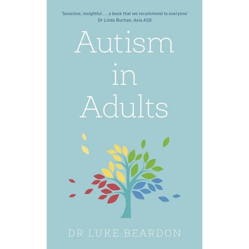 Two paperback books by Luke Beardon on avoiding anxiety and autism in adults, featuring covers with calming design elements.