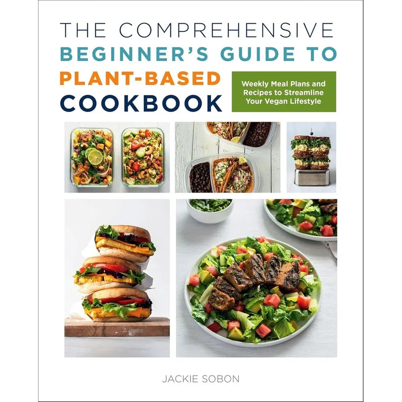 Hardcover plant-based cookbook and centerpiece collection set by Jackie Sobon and Helen Graham, featuring beginner-friendly recipes and designs.