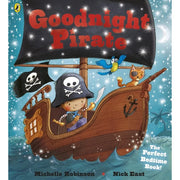 Six fiction paperback books from the Goodnight Collection by Michelle Robinson and Nick East, featuring colorful covers and engaging titles.