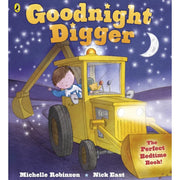 Six paperback books from the Goodnight Collection by Michelle Robinson and Nick East, featuring colorful illustrations and engaging stories.