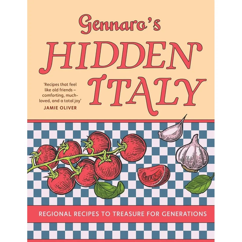 Set of two hardcover cookbooks by Gennaro Contaldo, featuring Italian recipes from Hidden Italy and Nom Nom Italy.