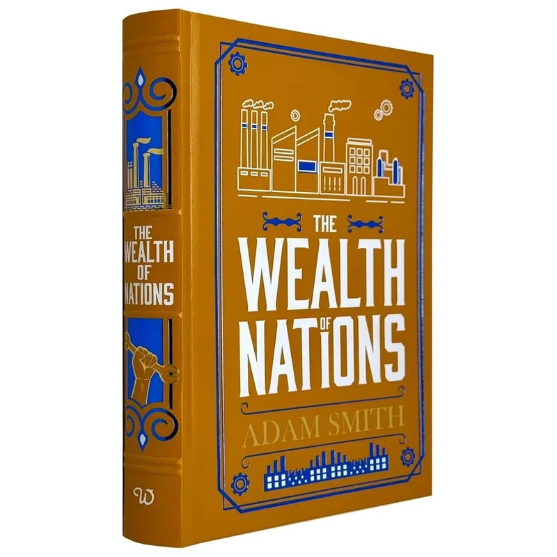 Leather-bound copy of The Wealth of Nations by Adam Smith, a non-fiction book from Wilco International LLP ltd.