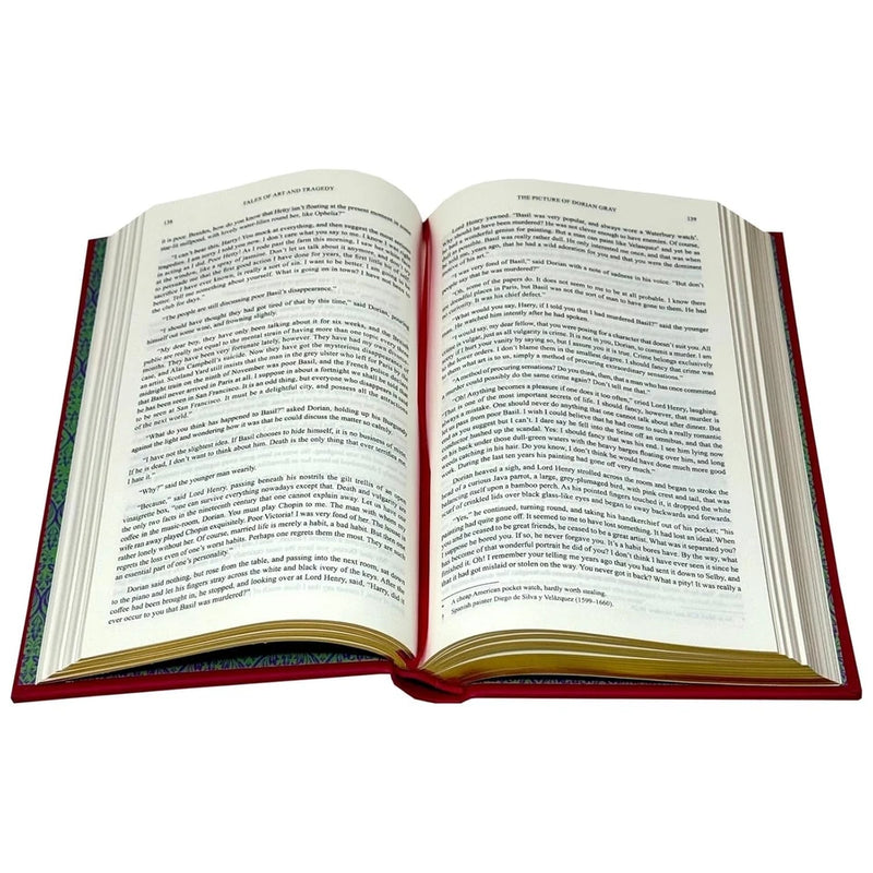 Leather-bound Tales of Art and Tragedy by Oscar Wilde, fiction book with elegant cover from Wilco International LLP.