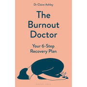 Paperback collection of The Burnout Doctor & Burnout 2 books by Dr. Claire Ashley, featuring yellow and green cover designs.
