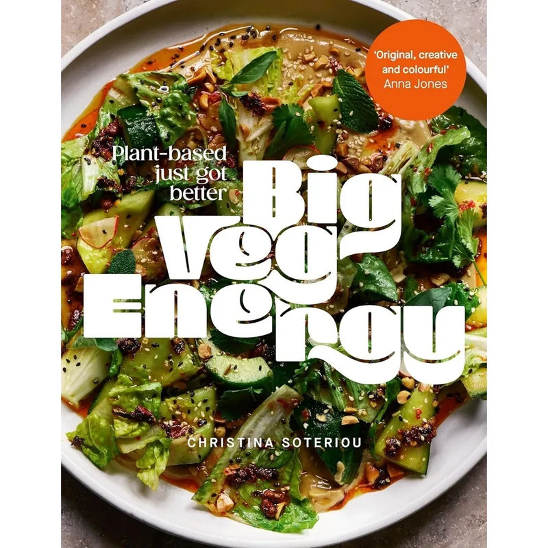 Three books from the Big Veg Energy collection by Robin Robertson, Jenn Sebestyen, and others, showcasing plant-based diet guides.