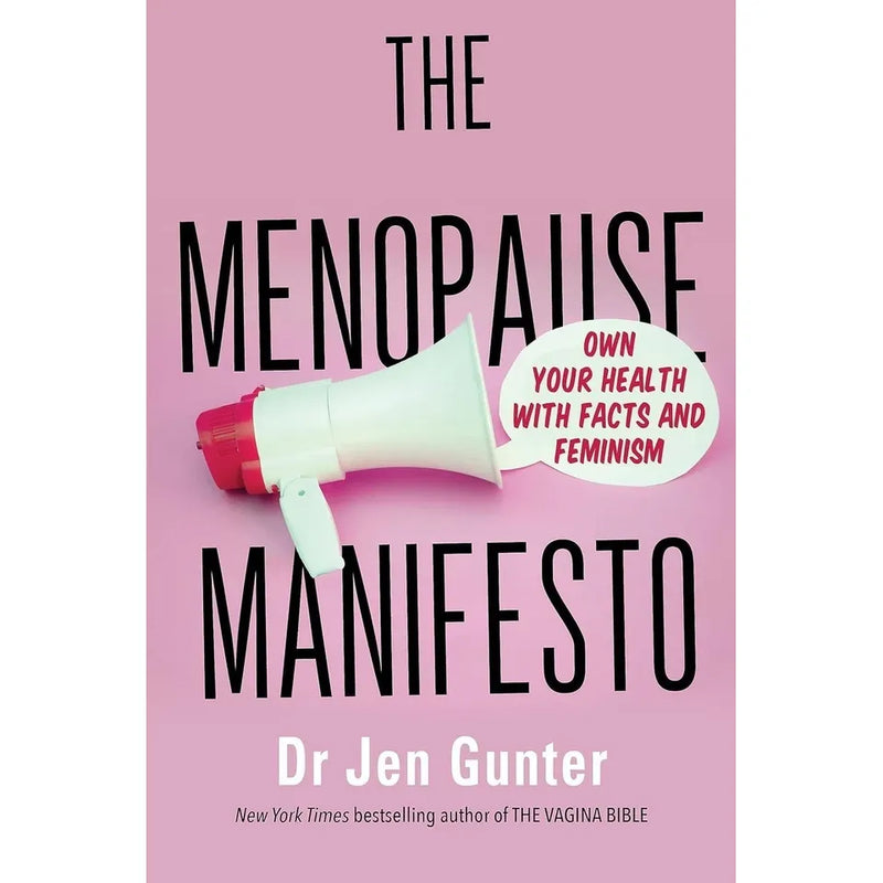 Set of five menopause books including The Menopause Manifesto and Menopausing by Dr. Naomi Potter, Davina McCall, Alice Smellie, and others.