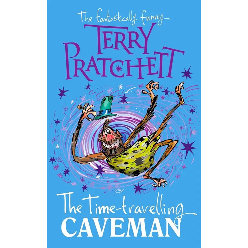 Four Terry Pratchett fiction paperback books including Dragons at Crumbling Castle and The Witch's Vacuum Cleaner by Corgi Ltd.