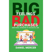 Collection of "Big Feelings" and "Bad Purchases 2" books by Richard Shotto and Daniel Mercer, paperback non-fiction set.