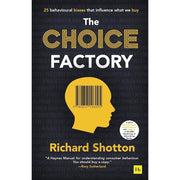 Set of two paperback non-fiction books, The Choice Factory and Big Feelings by Richard Shotto and Daniel Mercer, published by Harriman House.
