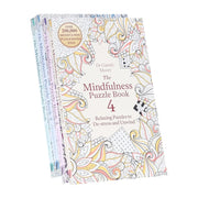 Set of four mindfulness puzzle books by Dr Gareth Moore, paperback collection featuring brain-boosting and relaxation activities.