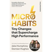 Two paperback books in a collection: Atomic Habits by James Clear and Micro-Habits by Jake Humphrey, non-fiction by Cornerstone Press Ltd.
