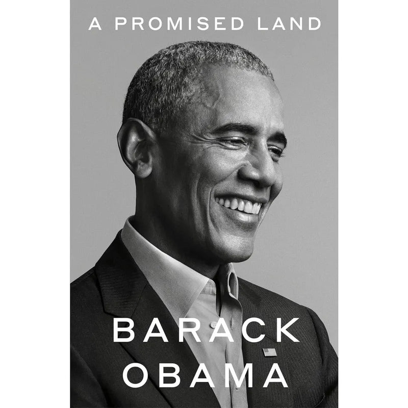 Collection of two non-fiction books, "A Promised Land" by Barack Obama and "Becoming" by Michelle Obama, published by Penguin/Viking.
