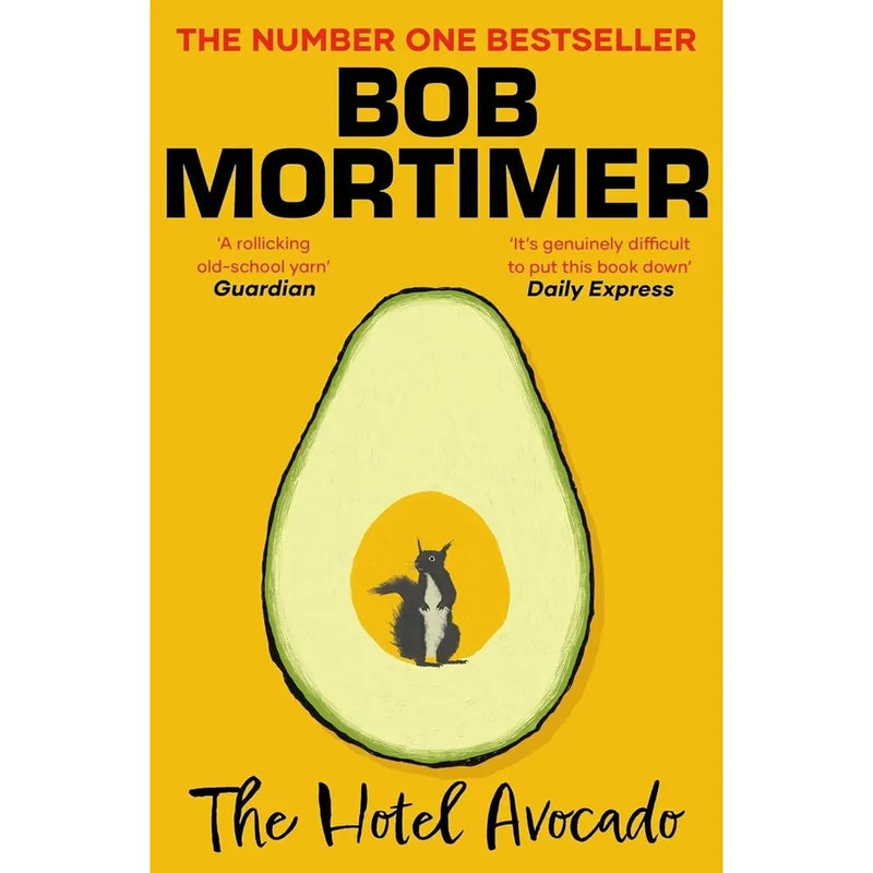 Gallery UK image of The Hotel Avocado & The Satsuma Complex book collection by Bob Mortimer, fiction paperbacks with colorful covers.