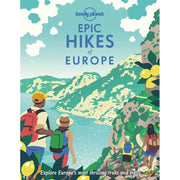 Two hardcover books from the Lonely Planet Epic Hikes of Europe collection, featuring scenic hiking adventures and maps.