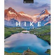 Two hardcover travel books from DK Travel and Lonely Planet, featuring epic European hikes and outdoor adventure guides.
