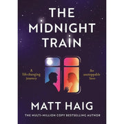 Set of two Matt Haig fiction books, The Midnight Train and The Midnight Library, published by Canongate Books, in mixed formats.