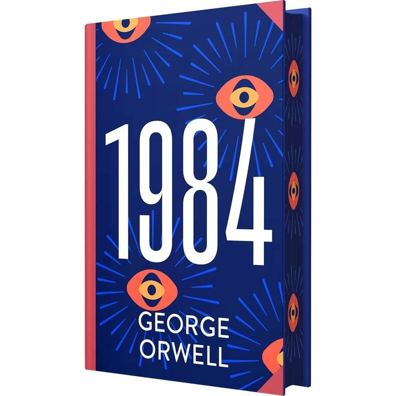 Hardcover 1984 and Animal Farm books collection set by George Orwell, fiction novels with detailed covers.