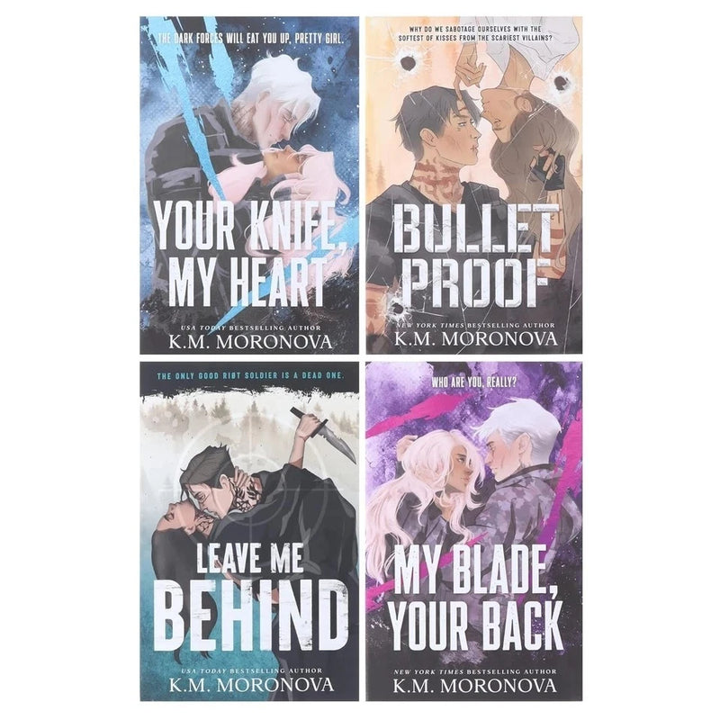 Your Knife, My Heart & My Blade, Your Back 4 Books Collection Set by K.M. Moronova - Fiction - Paperback