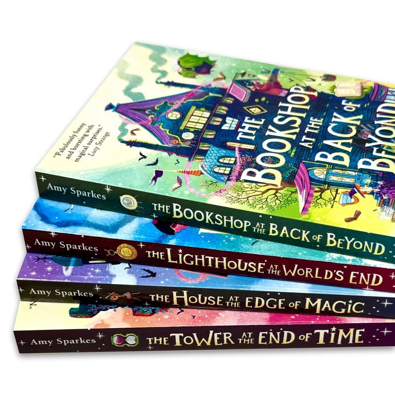 The House at the Edge of Magic Series 4 Books Collection Set (The Lighthouse at the World's End, The House at the Edge of Magic, The Tower at the End of Time and The Bookshop at the Back of Beyond)