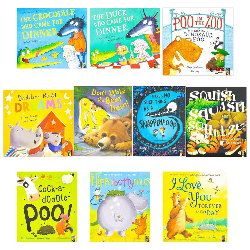 Cock-A-Doodle-Poo, I Love You Forever, Daddies Build Dreams & More 10 Books Collection Set - Fiction - Mixed Format