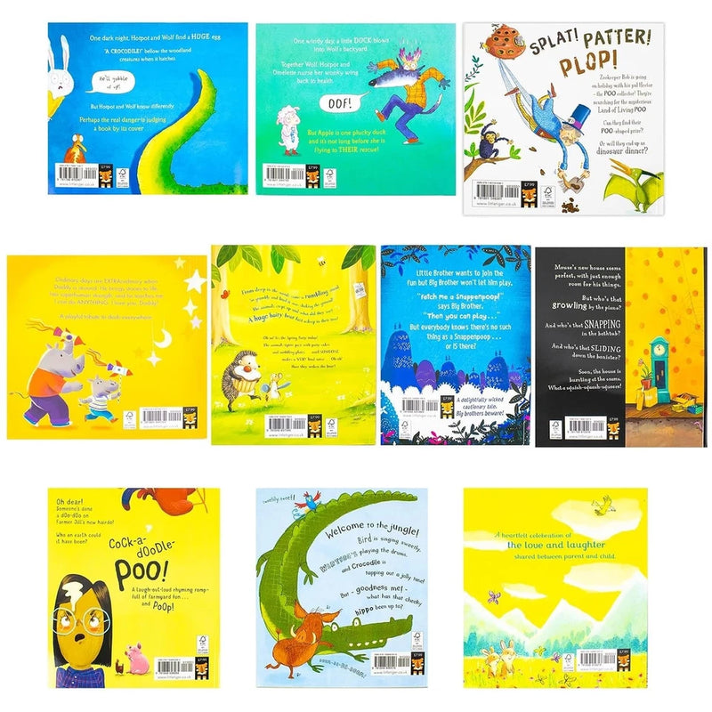 Cock-A-Doodle-Poo, I Love You Forever, Daddies Build Dreams & More 10 Books Collection Set - Fiction - Mixed Format