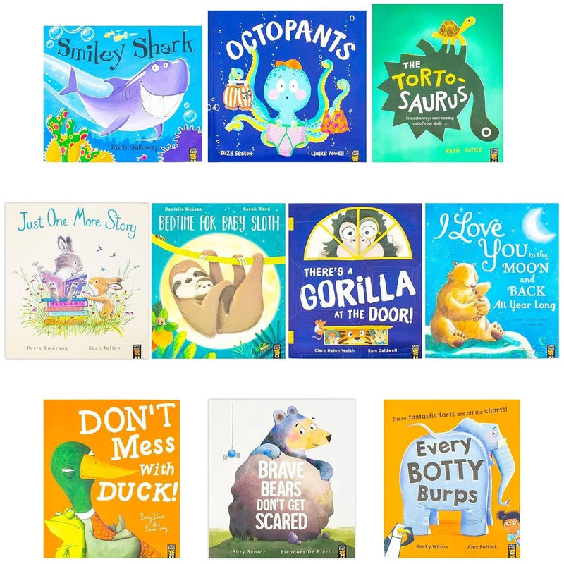 Bear & Friends 10 Picture Books Collection - Smiley Shark, Octopants, The Tortosaurus - Fiction - Paperback