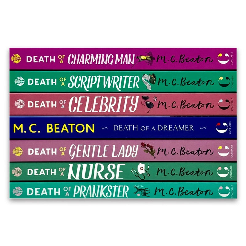 M C Beaton Hamish Macbeth Series Collection 7 Books Set (SERIES 2) (Death of a Prankster, Death of a Charming Man,Death Of A Gentle Lady , Death of a Scriptwriter, Death of a Celebrity and MORE!)