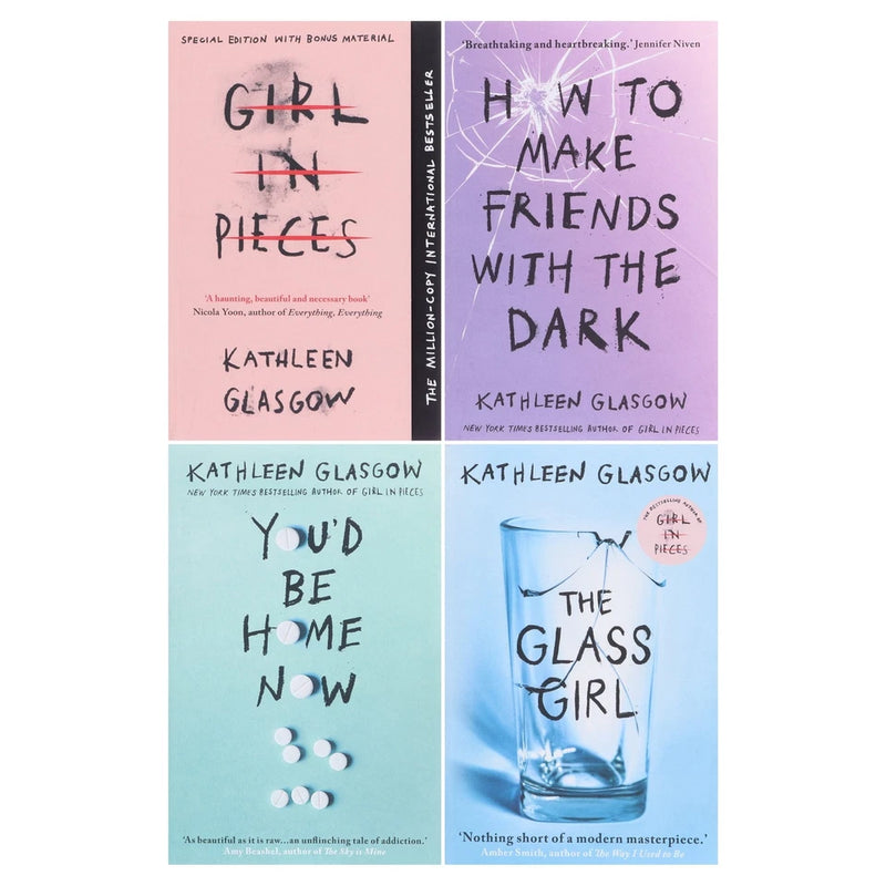 Girl In Pieces & How To Make Friends 4 Books Collection Box Set by Kathleen Glasgow - Young Adult - Paperback