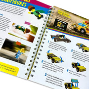 LEGO Minifigure Photography kit by Scholastic showing colorful LEGO minifigures and accessories for creative photo projects