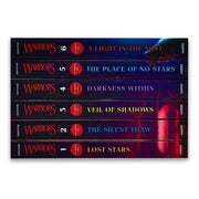Set of six Warriors Cat The Broken Code Series books by Erin Hunter, featuring colorful book covers in a collection.