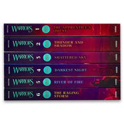 Six-book set of Warriors Cat A Vision of Shadows series by Erin Hunter, featuring colorful cover art from HarperCollins.
