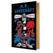 Leather-bound H.P. Lovecraft: Tales of Horror book by Wilco International Ltd, featuring dark, eerie cover art and classic horror illustrations.