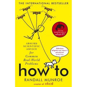 Three-book set of Randall Munroe's collection including What If? and How To, featuring colorful book covers by John Murray.