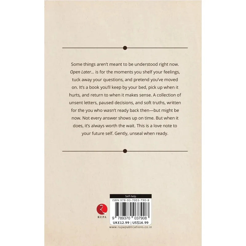 Open Later : Some Feelings Arrive Before You’re Ready to Feel Them by June Calder - The Book Bundle