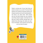 Book cover of "The Inner Chimp" by Juno Lin, published by Rupa Publications, featuring a colorful illustration of a chimp and wild voice imagery.