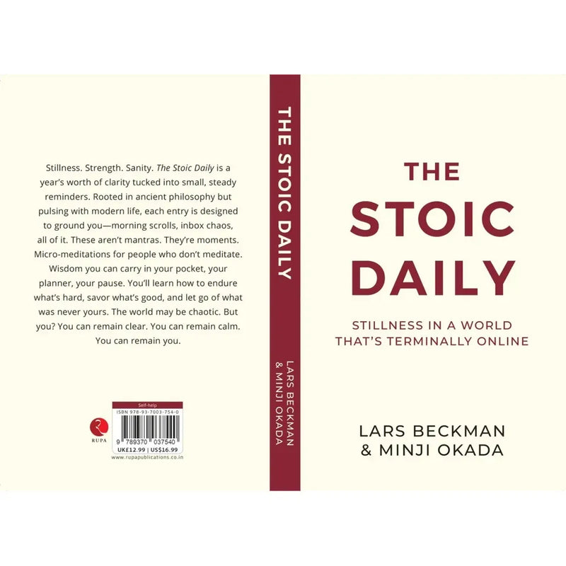 The Stoic Daily : Stillness In A World That's Terminally Online by Lars Beckman & Minji Okada - The Book Bundle
