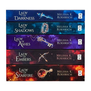Lady of Darkness Series 5-book collection set by Melissa K. Roehrich, featuring fantasy novels with dark and mystical themes.