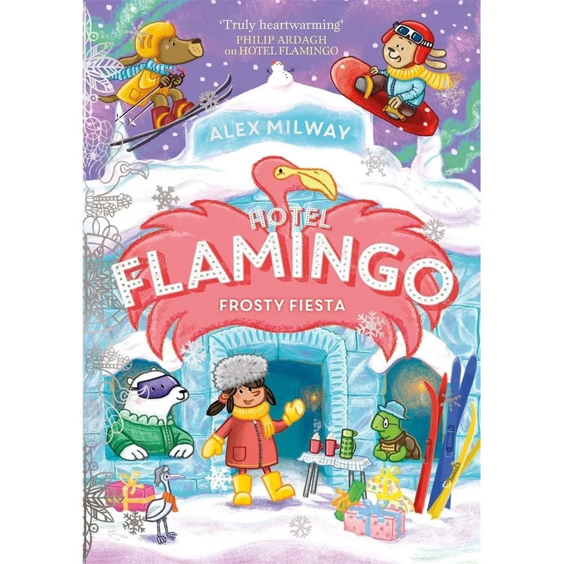 Hotel Flamingo series 5-book collection by Alex Milway, featuring colorful covers of holiday and adventure stories.