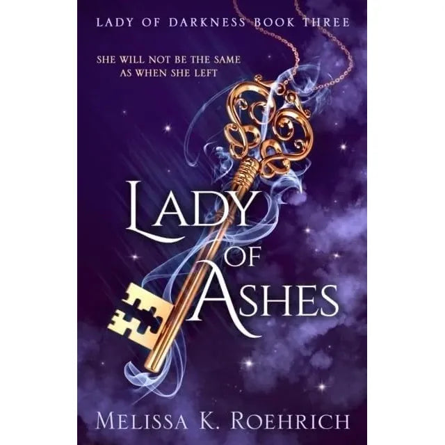 Lady of Darkness series set by Melissa K. Roehrich featuring six books with dark fantasy covers and mystical artwork.