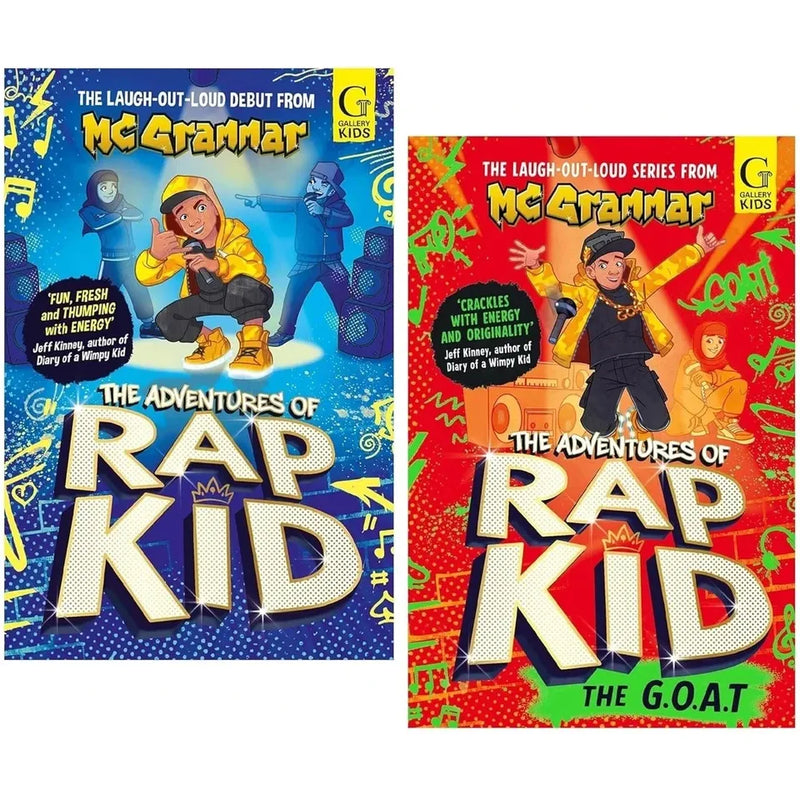 The Adventures of Rap Kid Series by MC Grammar 2 Books Collection Set (The Adventures of Rap Kid and Adventures of Rap Kid The G.O.A.T) - The Book Bundle