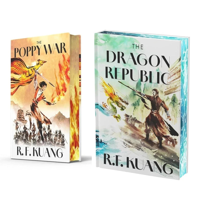 The Poppy War Series by R.F. Kuang 2 Books Collector's Edition Set (The Poppy War (Book 1) and The Dragon Republic (Book 2) (Sprayed Edges)) - The Book Bundle
