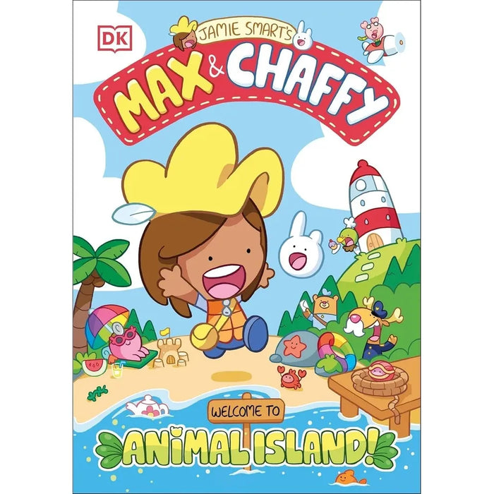 Max and Chaffy Series 5 Books Collection Set By Jamie Smart (Welcome to Animal Island, The Great Cupcake Mystery, Search for the Ice Chaffy, Hunt for the Pirate's Gold, What a Delicious Discovery!) - The Book Bundle