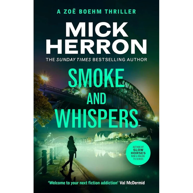 Mick Herron Zoe Boehm thrillers collection set of four books by Baskerville Ltd., including Down Cemetery Road and Smoke and Whispers.