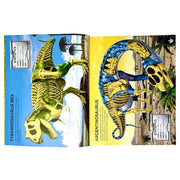 Usborne Build Your Own Sticker Books Collection - 2 Book Set: Dinosaurs and T. Rex + Futuristic Cities | Interactive Build-Your-Own Sticker Activity Books for Kids - The Book Bundle