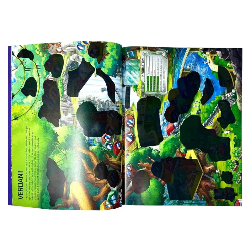 Usborne Build Your Own Sticker Books Collection - 2 Book Set: Dinosaurs and T. Rex + Futuristic Cities | Interactive Build-Your-Own Sticker Activity Books for Kids - The Book Bundle