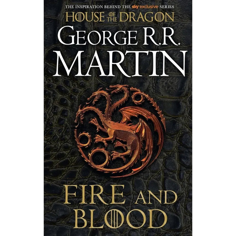 George R.R. Martin Collection of three paperback epic fantasy novels by HarperVoyager, featuring detailed book covers and spines.