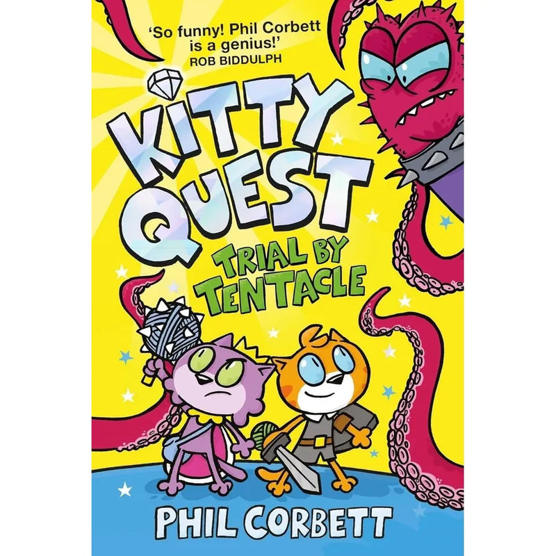 Collection of four Kitty Quest Series books by Phil Corbett, featuring colorful children's fiction covers in a set.