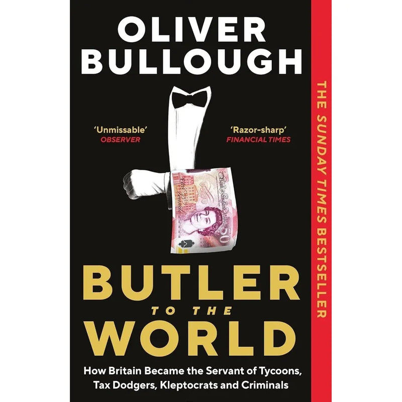 Oliver Bullough collection of two books, "Butler to the World" and "Moneyland," featuring covers displayed on a profile books product image.