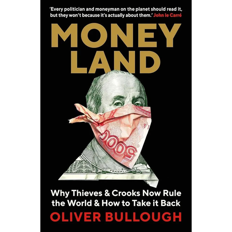 Oliver Bullough collection of two books, "Butler to the World" and "Moneyland," by Profile Books, displayed together.
